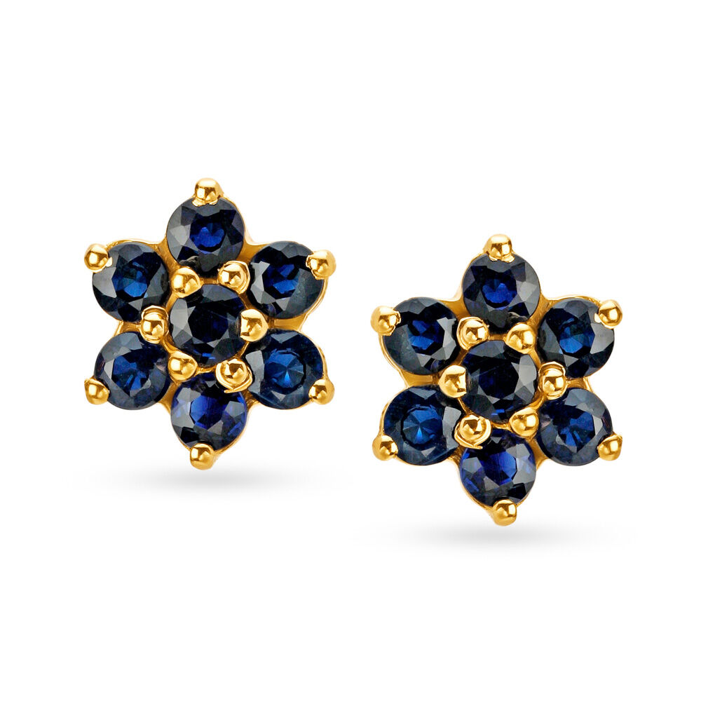 Sapphire shop earrings stud