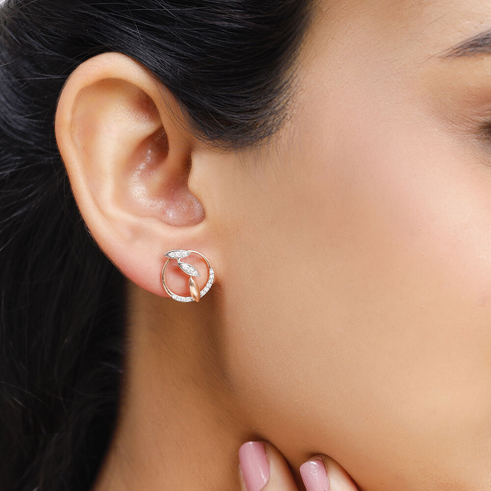Tanishq rose gold earrings sale
