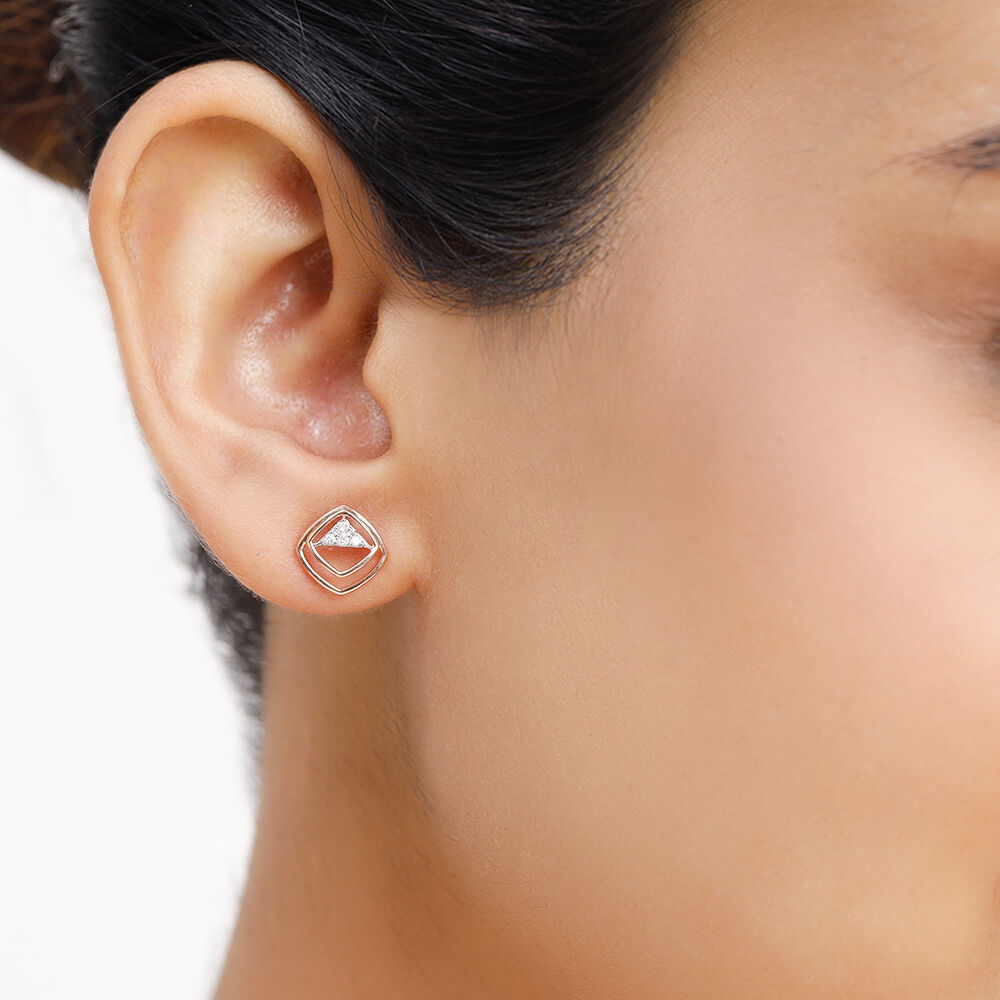 Tanishq rose gold earrings on sale