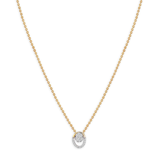 Tanishq 14KT Diamond Chain with Pendant for Women 