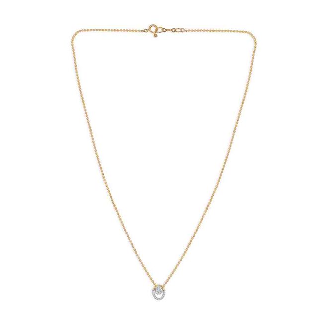 Tanishq 14KT Diamond Chain with Pendant for Women 2