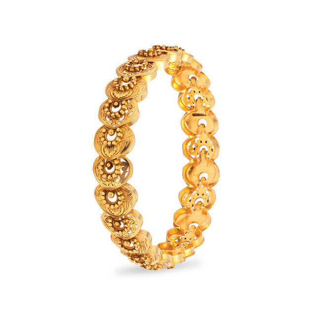 Symphony of Hearts Gold Bangle 2