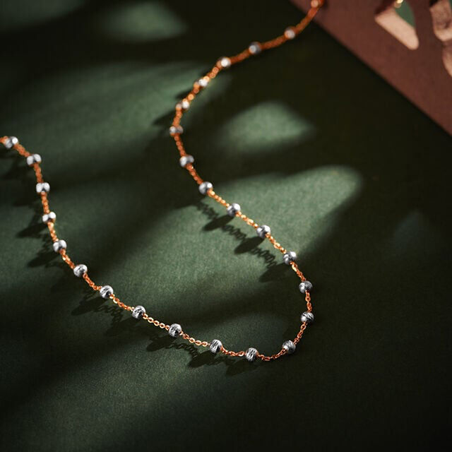 Alluring Beaded Rose Gold Chain