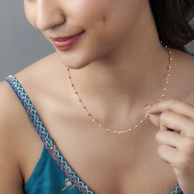 Alluring Beaded Rose Gold Chain