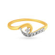 Fancy Seven Stone Diamond and Gold Finger Ring 2