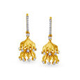 Enchanting Gold & Diamond Hoop Earrings 