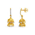 Enchanting Gold & Diamond Hoop Earrings 2