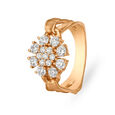Antique 18 Karat Rose Gold Hooked Blooming Flower Ring 