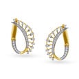 Regal Traditional Diamond Hoop Earrings 