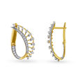 Regal Traditional Diamond Hoop Earrings 2