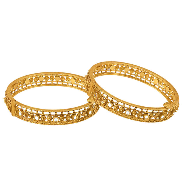 Breathtaking Floral Gold Bangle