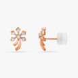 Delicate Flowers Diamond Stud Earrings 4