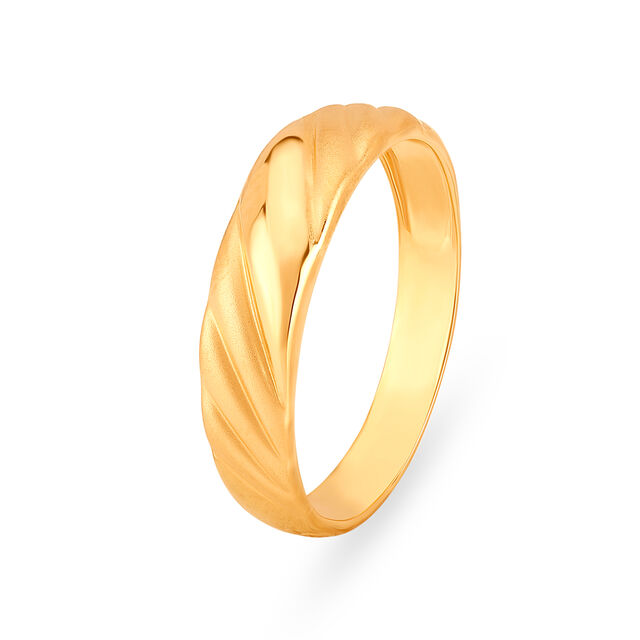 Simplistic 22 Karat Yellow Gold Finger Ring