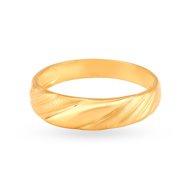 Simplistic 22 Karat Yellow Gold Finger Ring