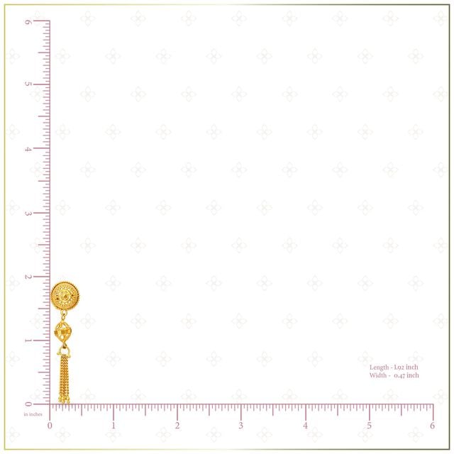 Line Drop Gold Earrings 3