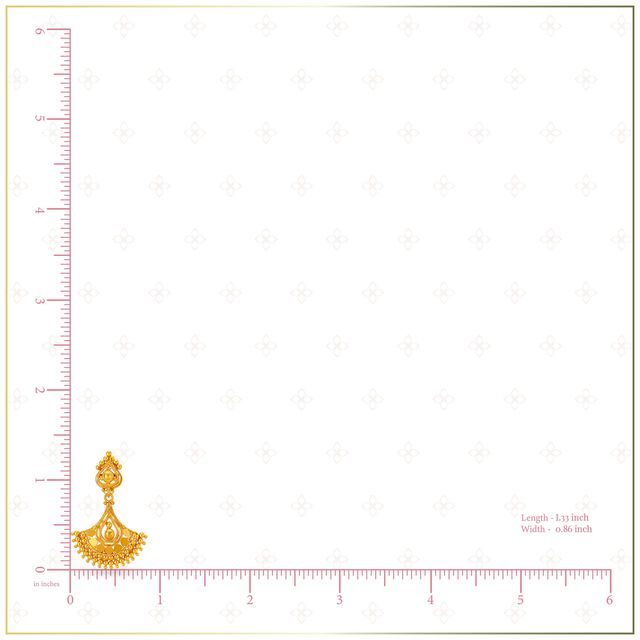 Traditional 22 Karat Yellow Gold Triangular Drops 4