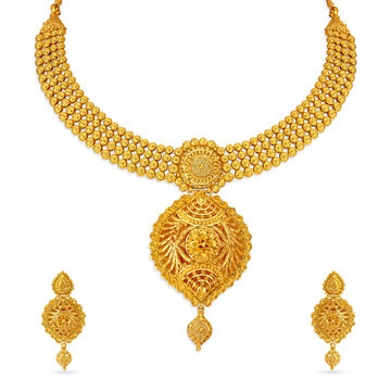 Golden Grandeur Gold Necklace Set
