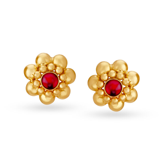 Lustrous Floral Gold Necklace Set 2