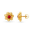 Lustrous Floral Gold Necklace Set 3