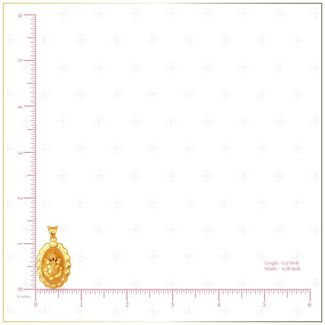 Decorated 18 Karat Yellow Gold Ganesha Pendant