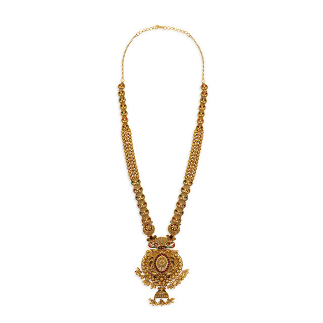 Brilliant 22 Karat Yellow Gold Filigree Haaram 