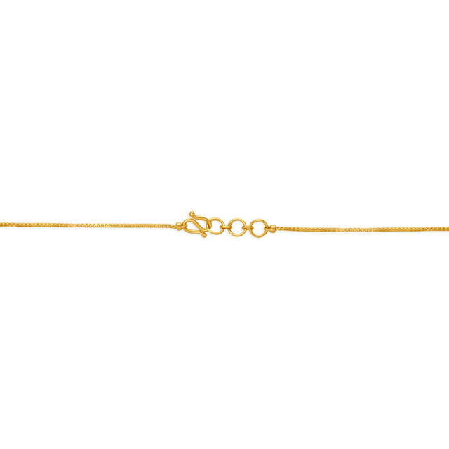 Letter P Gold Pendant with Chain For Kids
