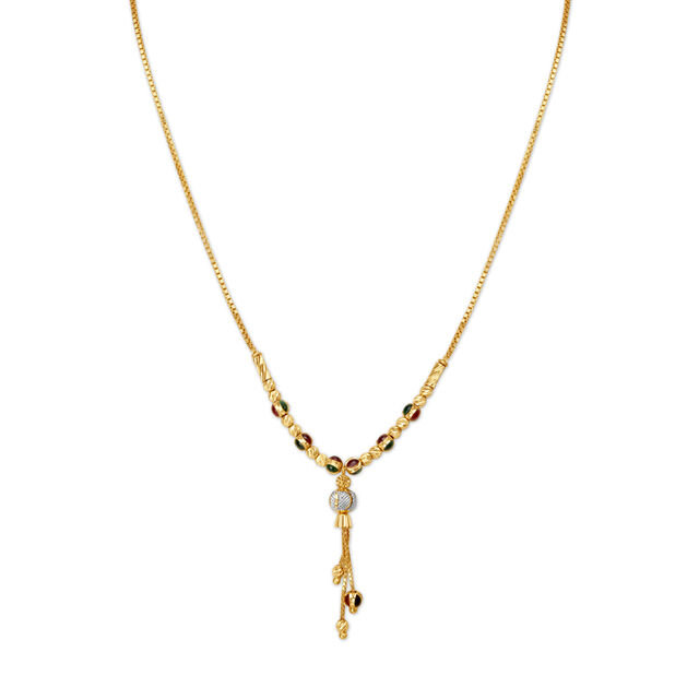Aesthetic Hanging Bead Gold Chain