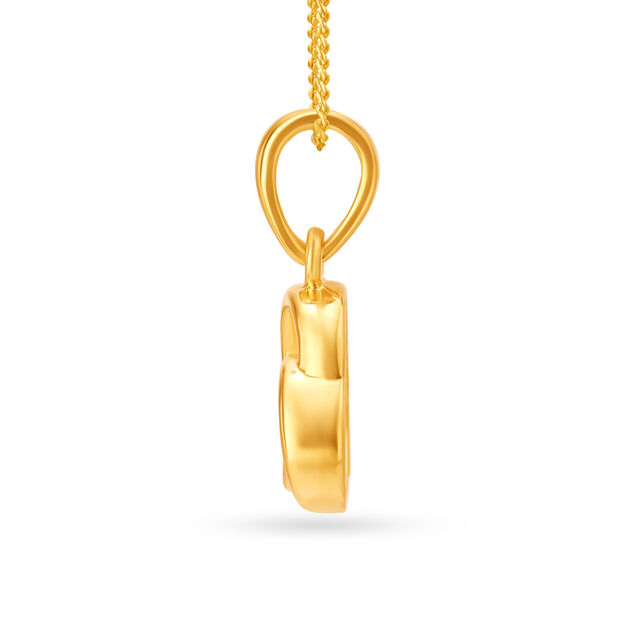 Interlocked Circles Gold Pendant 2