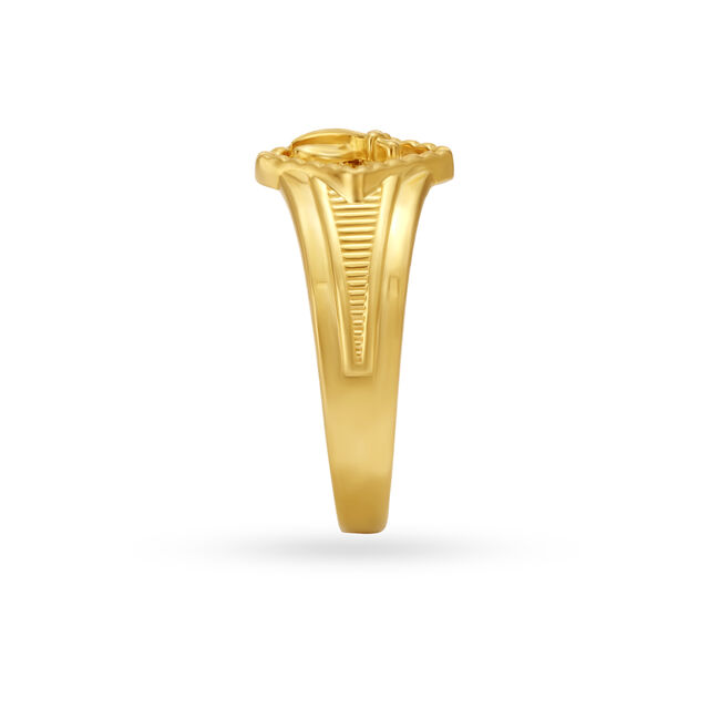 Crossing Swords Gold Finger Ring For Men