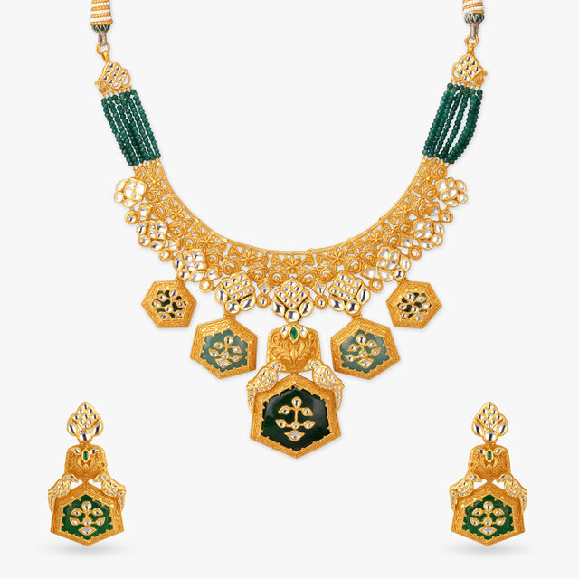 Hexagonal Harmony Necklace Set 