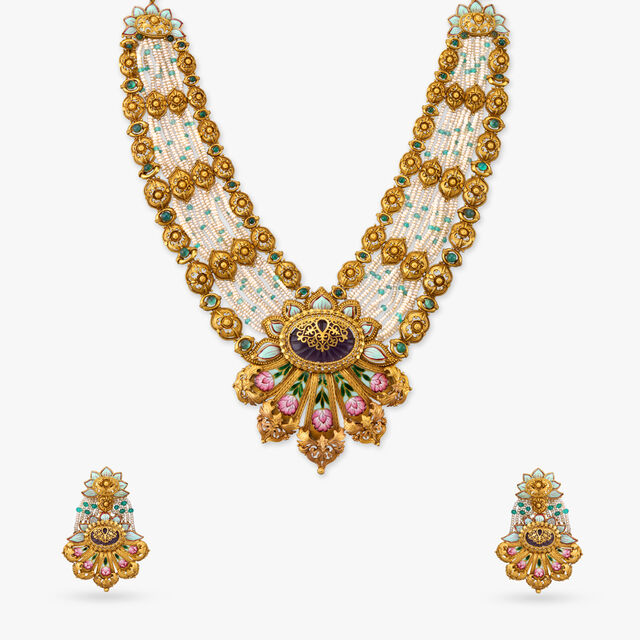 Peacock Flair Necklace Set 