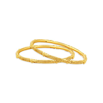 Lavish 22 Karat Yellow Gold Beaded Bangle