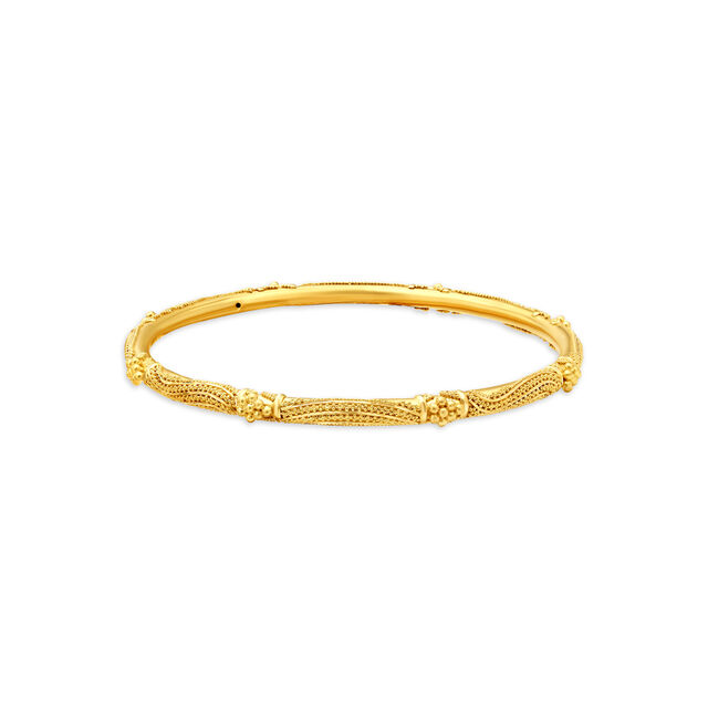 Lavish 22 Karat Yellow Gold Beaded Bangle 2