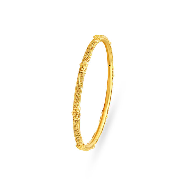 Lavish 22 Karat Yellow Gold Beaded Bangle