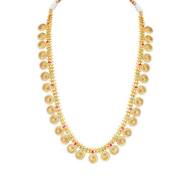 Exquisite Gold Haram with Cubic Zirconia, Emeralds and Rubies
