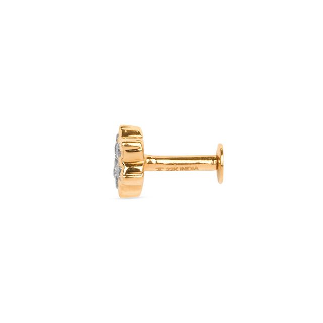 Tanishq 22KT Diamond Nose Pin 4