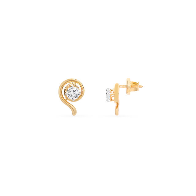 Tanishq 18KT Diamond Stud Earring for Women 3