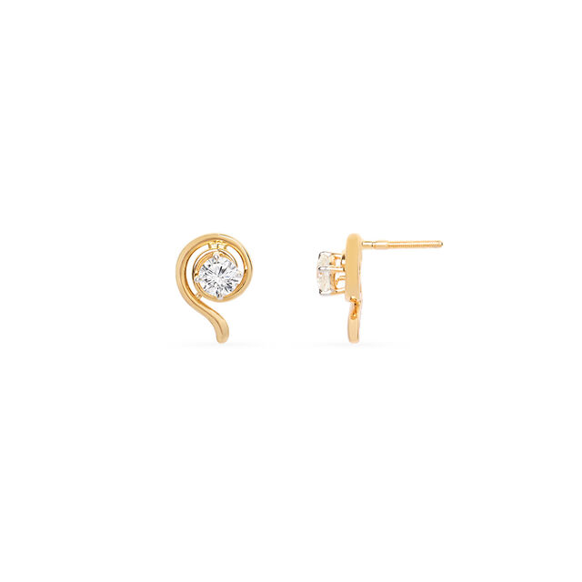 Tanishq 18KT Diamond Stud Earring for Women 5