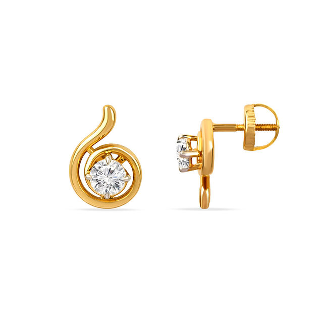 Tanishq 18KT Diamond Earrings for Women 2