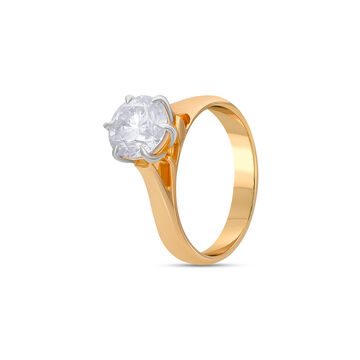 Tanishq 18 Karat Diamond Finger Ring for Women