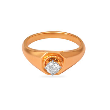 Tanishq 18 Karat Diamond Finger Ring for Men