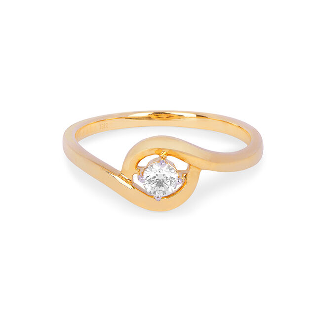 Timeless 18 Karat Gold And Diamond Finger Ring,,hi-res 