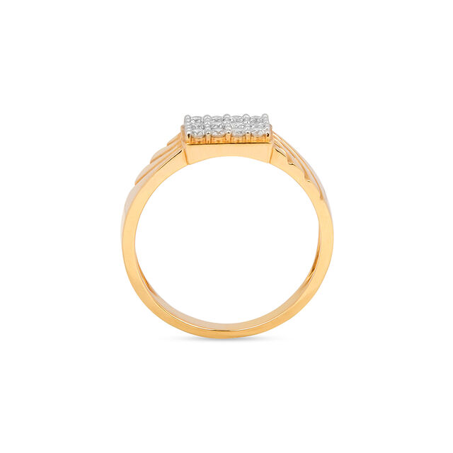 Classy 18 Karat Textured Gold Ring For Men 4