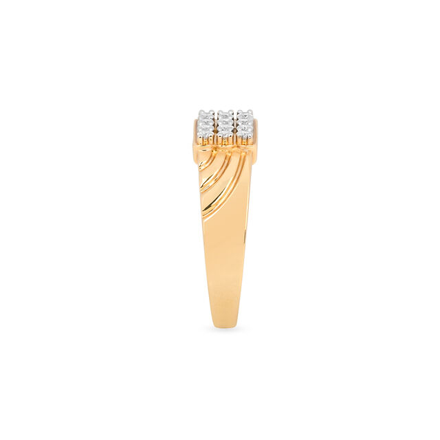 Classy 18 Karat Textured Gold Ring For Men 5