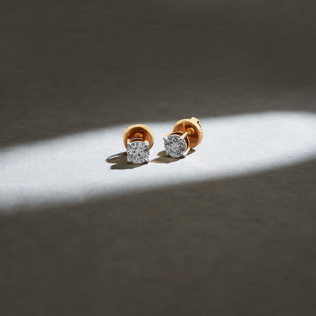 Tanishq 18KT Diamond Earrings for Women 