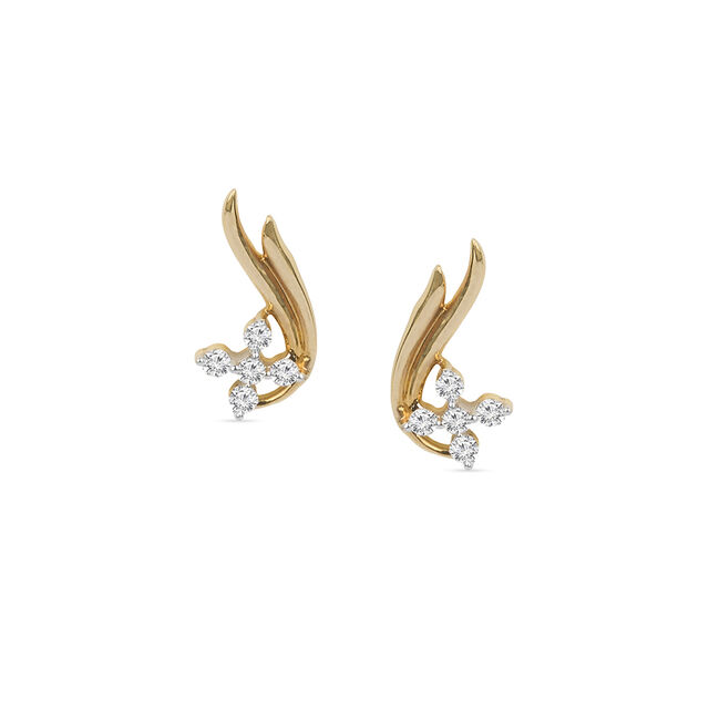 Lilium Contemporary Diamond Stud Earrings,,hi-res 
