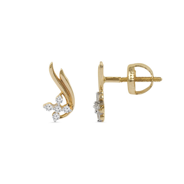 Lilium Contemporary Diamond Stud Earrings,,hi-res 3