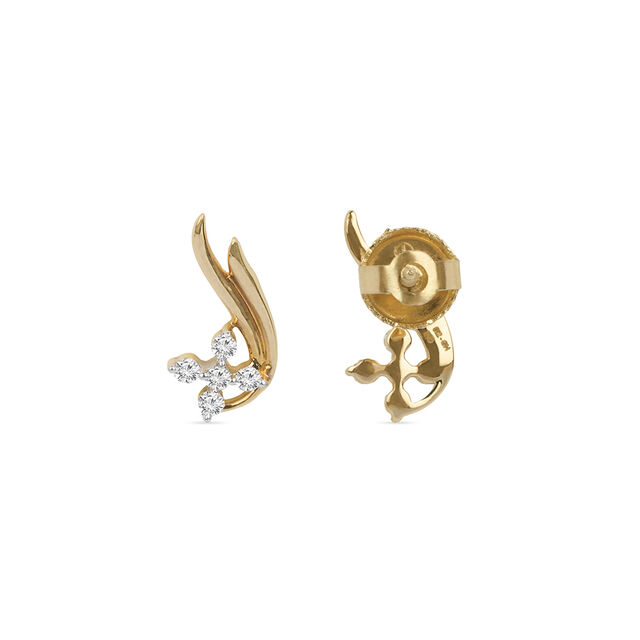Lilium Contemporary Diamond Stud Earrings 4
