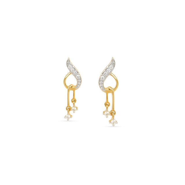 Radiant Charming Gold and Diamond Drop Earrings,,hi-res 