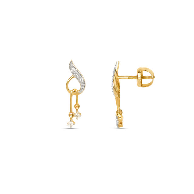 Radiant Charming Gold and Diamond Drop Earrings,,hi-res 2